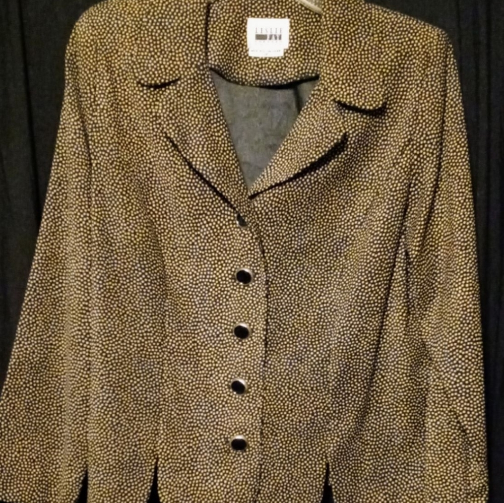 leslie fay suede blazers size 10P